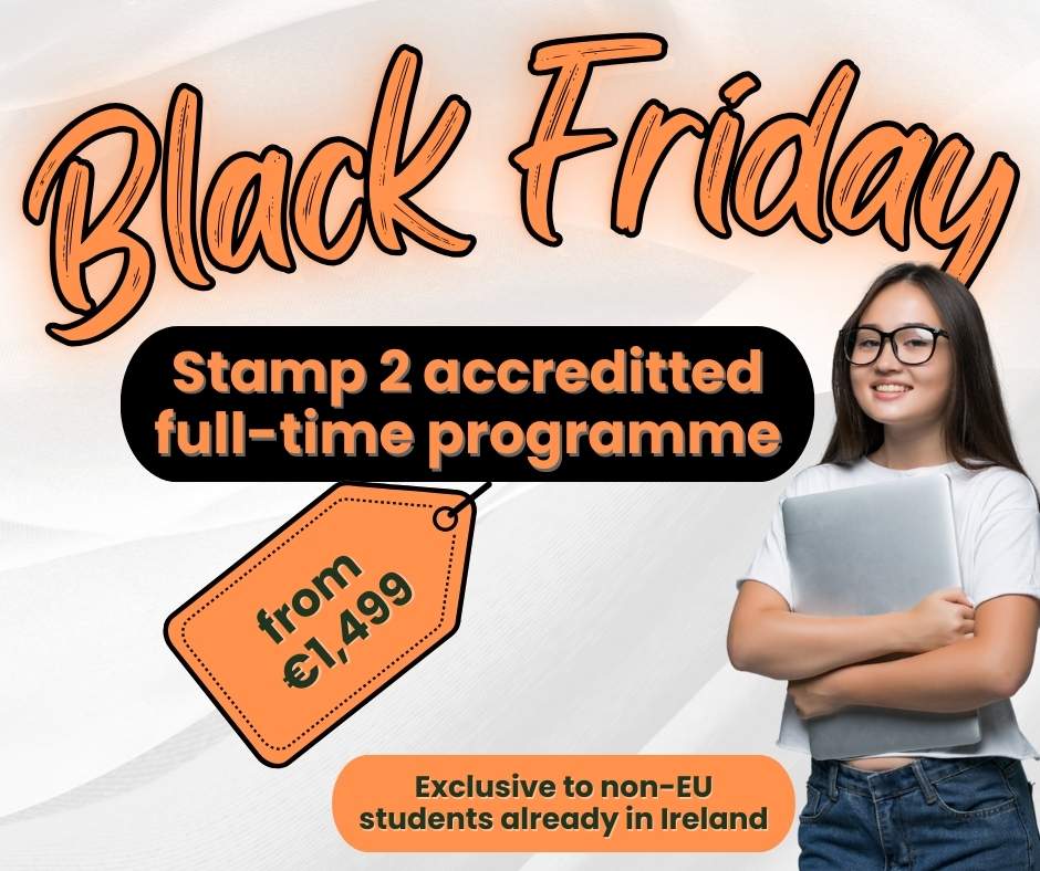 Stamp 2 study visa accreditted English classes for non-EU students renewal offer