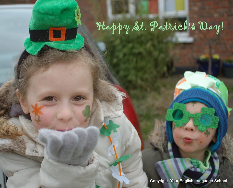 Happy St. Patrick's Day image with children